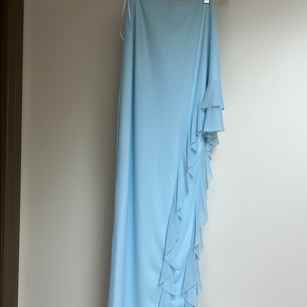 American Threads Blue One Shoulder Gown